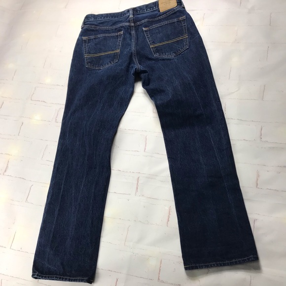 Abercrombie & Fitch: Mens Button Fly Classic Straight jeans size 33x32 - Picture 6 of 7